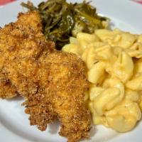Fried Catfish Plate · Fried catfish with choice of two sides.