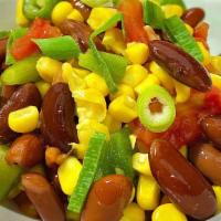 Succotash · Corn, okra, red beans, and tomato stew.