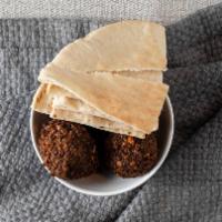 Falafel (5 Pc) · Combination of chickpeas, light jalapeño, fresh parsley, and spice.