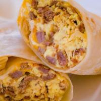 Steak & Eggs Burrito · Scrambled Eggs, Grilled Steak and Cheese