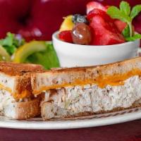 Tuna Melt Sandwich · Choice of American, cheddar, Jack, or swiss on grilled rye bread. Served with choice of side.