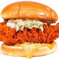 Spicy Chicken Sandwich With Coleslaw & Pickles  · Spicy Chicken Tenders, Coleslaw & Pickle, Comeback Sauce and Butter Bun