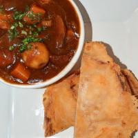 Beef Stew · -Beef simmered with carrots, potatoes, celery and onions, served with cheesy
bread
-broth: c...