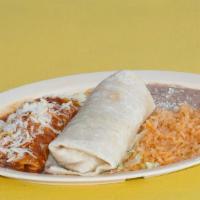 Enchilada & Beef Burrito · 