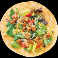 Southwest Wrap · Salata mix greens, tomatoes, corn, black beans, cheddar cheese, spicy chipotle chicken, and ...