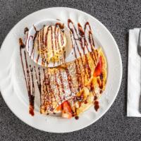 Golden State Crepe · Strawberries, bananas and Nutella.
