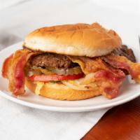 Bacon Burger · Most popular. Handmade patties from fresh juicy ground beef also include lettuce, tomatoes, ...