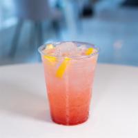 Strawberry Lemonade · Always iced. a refreshing twist on classic lemonade sweetened with strawberry and dragonfrui...