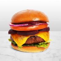 Cheddar Jalapeno Burger Combo · Beef patty, cheddar cheese, lettuce, tomato, jalapeno, Thousand Island. Comes with XL order ...
