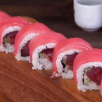 Double Tuna Roll · Inside: Tuna, Cucumber 
Outside: Tuna