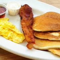 Kid'S Breakfast Of Champions · 1 Egg + Protein,
4 Mini Pancakes or 1 French Toast.