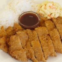 Chicken Katsu  · 870-1680 cal.
REGULAR PLATE: 2 scoops rice + 1 scoop macaroni or tossed salad + 1 entrée. 
M...