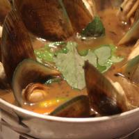 Spicy Mussels Soup (Jitlada'S Style) · The New Zealand green lip mussels in a fragrant broth of lemongrass, dried chili, basil and ...
