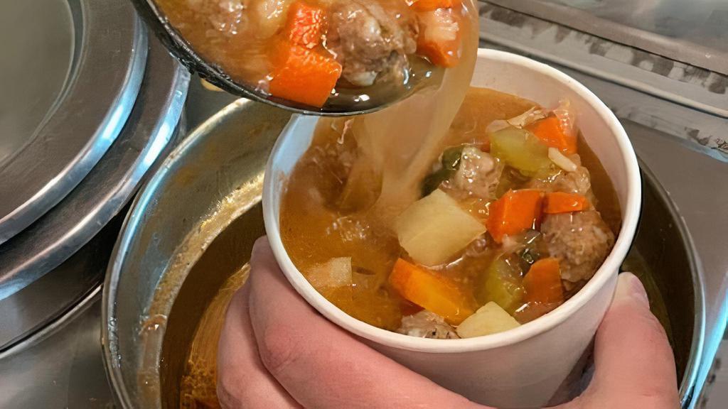 Broth Soup · Monday-  Meat Ball
Tuesday- Chicken Noodle
Wednesday- Meat Ball
Thursday- Vegetable Beef
Friday- Aztec Chicken & Rice
Saturday- Chicken Noodle
Sunday-  Aztec Chicken & Rice