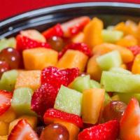 Fresh Fruit Salad · A fresh blend of strawberries, grapes, honeydew melon, and cantaloupe.