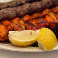Boneless Lamb Kebab · Our finest cut of charbroiled boneless baby spring lamb tenderloin marinated in our deliciou...