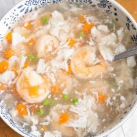 Shrimp With Lobster Sauce · Shrimp with mixed vegetables and eggs in a creamy lobster sauce. With white rice.