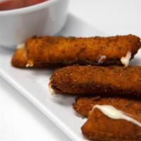 Mozzarella Sticks · Homemade Fried mozzarella cheese sticks. Served with Marinara sauce.