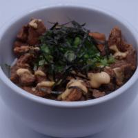 Karaage Bowl · Karaage Chicken
Sriracha Aioli
Green Onion
Dry Seaweed