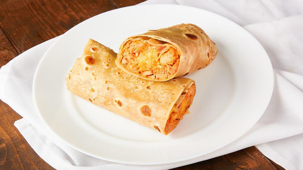 Shredded Chicken Burrito · Only Shredded Chicken Comes Inside our Burrito