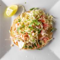 Fish Taco  · Grilled fish with white sauce, cabbage and pico de gallo