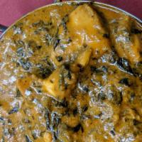 Chicken Saag · Boneless chicken cooked with spinach, touch of cream and Himalayan herbs and spices.