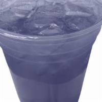 Iced Lavender Lemonade · Cold Pressed lemon juice with lavender infusion