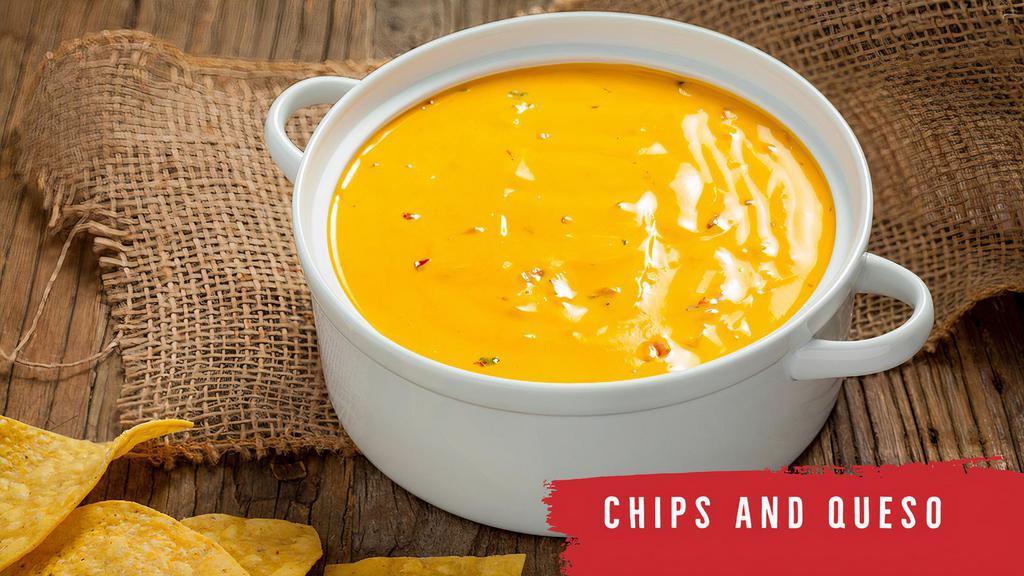 8Oz Queso &  2 Chips · 8oz of Homemade Queso
2 Bags of Tortilla Chips