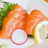 Salmon Sashimi · 5 pc of Salmon Sashimi.