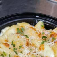 Sicilian Mac · Five cheese blend (mozzarella, provolone, Romano, fontanini, and parmesan)