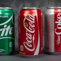 Canned Soda · Coke, Diet Coke, Sprite, Root Beer & Orange Soda