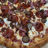 Meat Lovers Pizza · Sliced pepperoni, Italian sausage, meatball, bacon, and ham, or Canadian bacon. Our favorite...