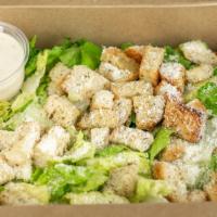 Caesar Salad · Romaine, Parmesan, croutons, and Caesar dressing. Add chicken for an additional charge.