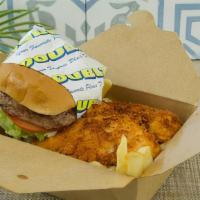 Burger Box  · Doublz Jr Burger, 2 chicken Tenders, & Fries