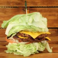 Protein Double Cheese Burger · Two 100% pure ground beef flame-broiled patties topped with double the cheese, ripe onion, a...