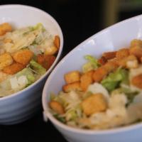 Caesar Salad · Romaine and Asiago with croutons and our Caesar dressing. Add chicken, avocado, pecan, bacon...