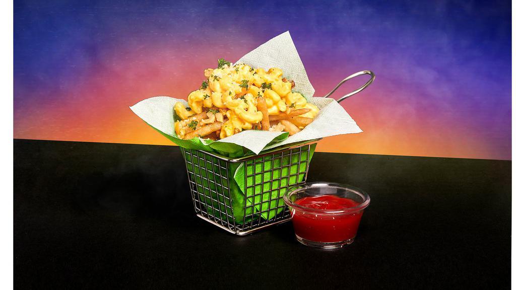 Mac And Cheese Fries · Traditional fresh cut fries topped with mac and cheese.
