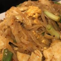 Pad Thai · Pan fried rice noodles with egg, bean sprouts, sweet tamarind sauce and green onion served w...