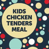 Chicken Tenders · Two crispy Chicken Tenders served with fries and choice of dipping sauce.