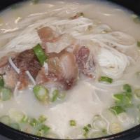 Ox Knee Soup (도가니 설렁탕) · Ox Knee tender meat /
Comes with (1) rice and side dishes