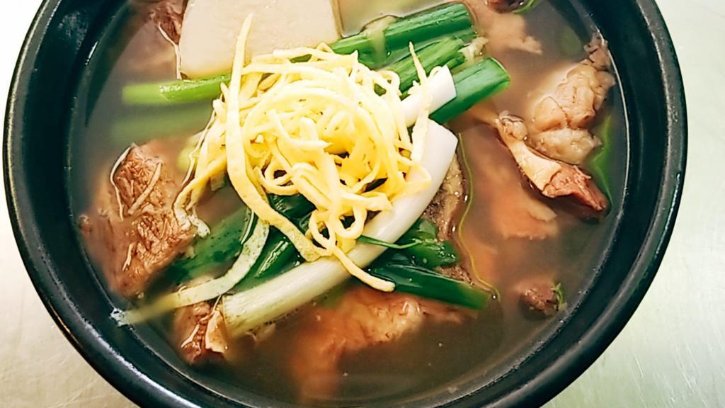 Beef Short Rip Soup(갈비탕) · Comes with (1) rice and side dishes