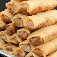Crispy Spring Rolls (5 Pieces) · Deep fried spring rolls with fillings of mixed vegetables. Served with sweet plum sauce.