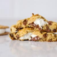 Campfire Cookie Box · PACKAGE DETAILS
- Four huge s'more cookies stuffed with marshmallows, Hershey chocolate, and...