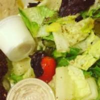Veggie Combo Plate · Vegan. Tabouleh salad, baba ghanoush, hummus, falafel, dolma, pita.