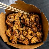 Basil Popcorn Chicken · T4 signature popcorn chicken bites are addictively delicious. Chinese five-spice, ginger, an...