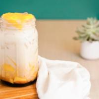 French Pudding Milk Tea · This yellow pudding looks like 