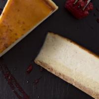 Creme Brulee Cheesecake · The marriage of two great classics…crème brulée layered and a-mingle with the lightest of ch...