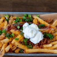 Loaded Potato Fries · Cheese, Bacon, Sour Cream, Green Onions
