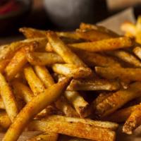 French Fries · Long Cut Russet Potatoes. Crispy on the outside but soft on the inside.