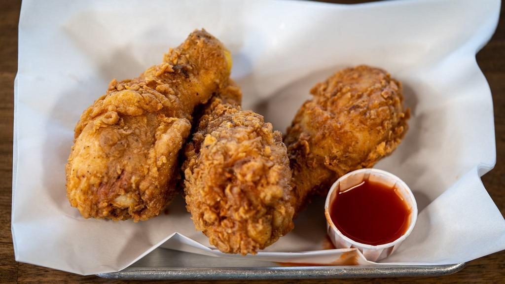 Three Drumsticks · Three Drumsticks. Big Mama's family recipe, passed down 5 generations, this is how traditional fried chicken is supposed to taste Golden Brown Delicious! *Mary's Air Chilled Free Range Chicken.